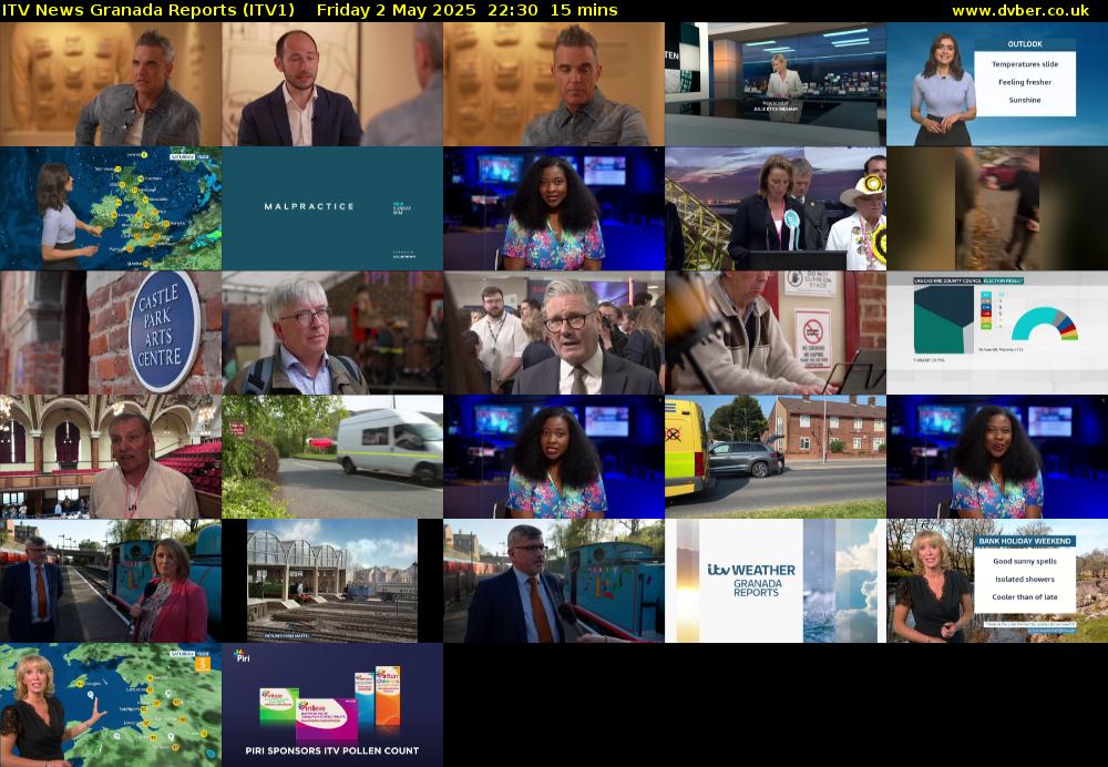 ITV News Granada Reports (ITV1) Friday 2 May 2025 22:30 - 22:45