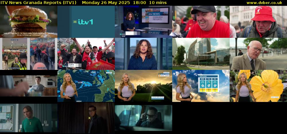 ITV News Granada Reports (ITV1) Monday 26 May 2025 18:00 - 18:10