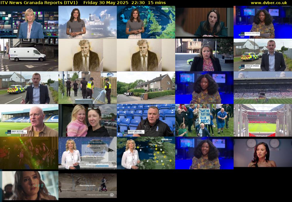 ITV News Granada Reports (ITV1) Friday 30 May 2025 22:30 - 22:45