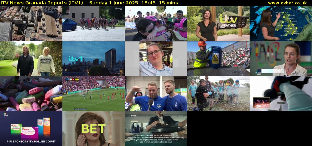 ITV News Granada Reports (ITV1) Sunday 1 June 2025 18:45 - 19:00