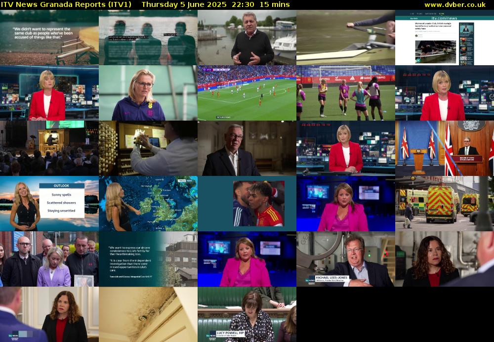 ITV News Granada Reports (ITV1) Thursday 5 June 2025 22:30 - 22:45