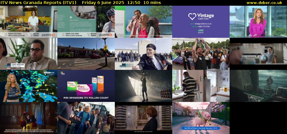 ITV News Granada Reports (ITV1) Friday 6 June 2025 12:50 - 13:00