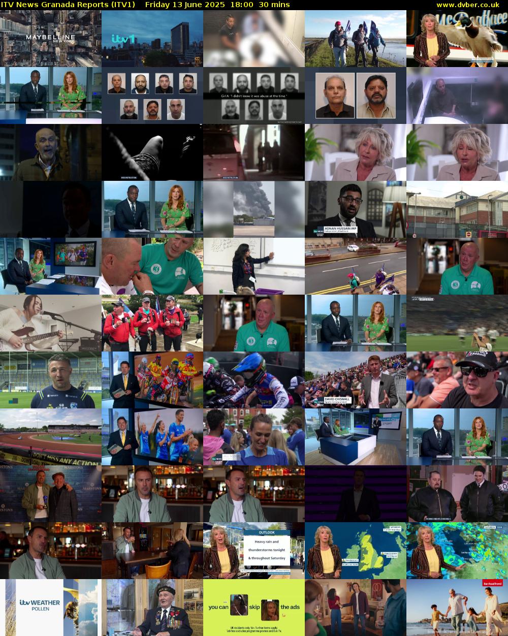 ITV News Granada Reports (ITV1) Friday 13 June 2025 18:00 - 18:30