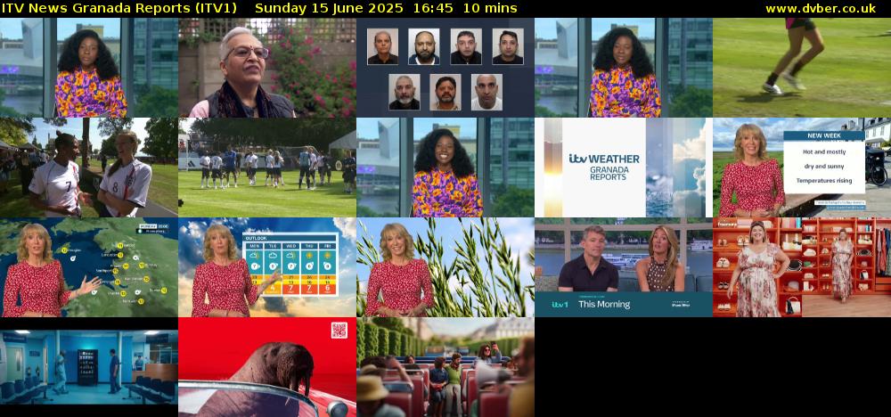 ITV News Granada Reports (ITV1) Sunday 15 June 2025 16:45 - 16:55