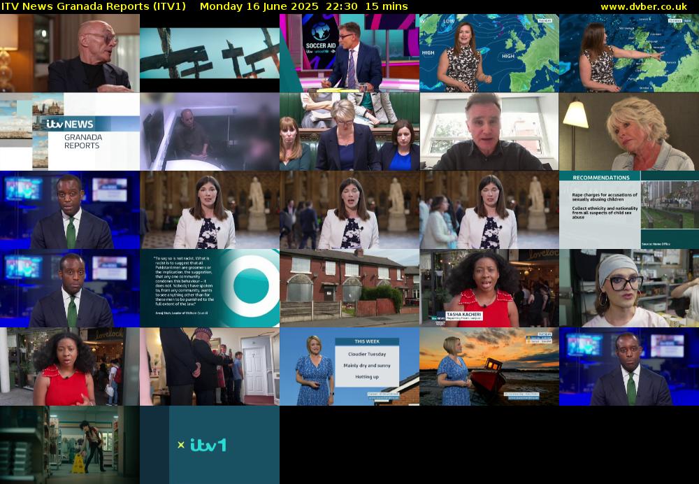 ITV News Granada Reports (ITV1) Monday 16 June 2025 22:30 - 22:45