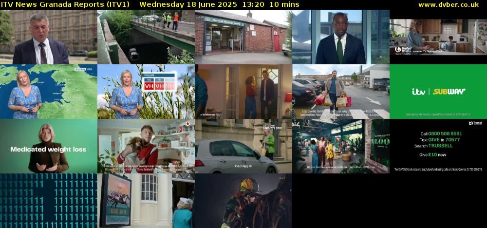 ITV News Granada Reports (ITV1) Wednesday 18 June 2025 13:20 - 13:30