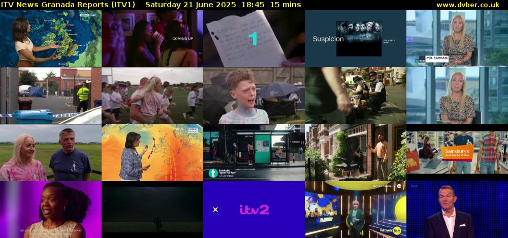 ITV News Granada Reports (ITV1) Saturday 21 June 2025 18:45 - 19:00