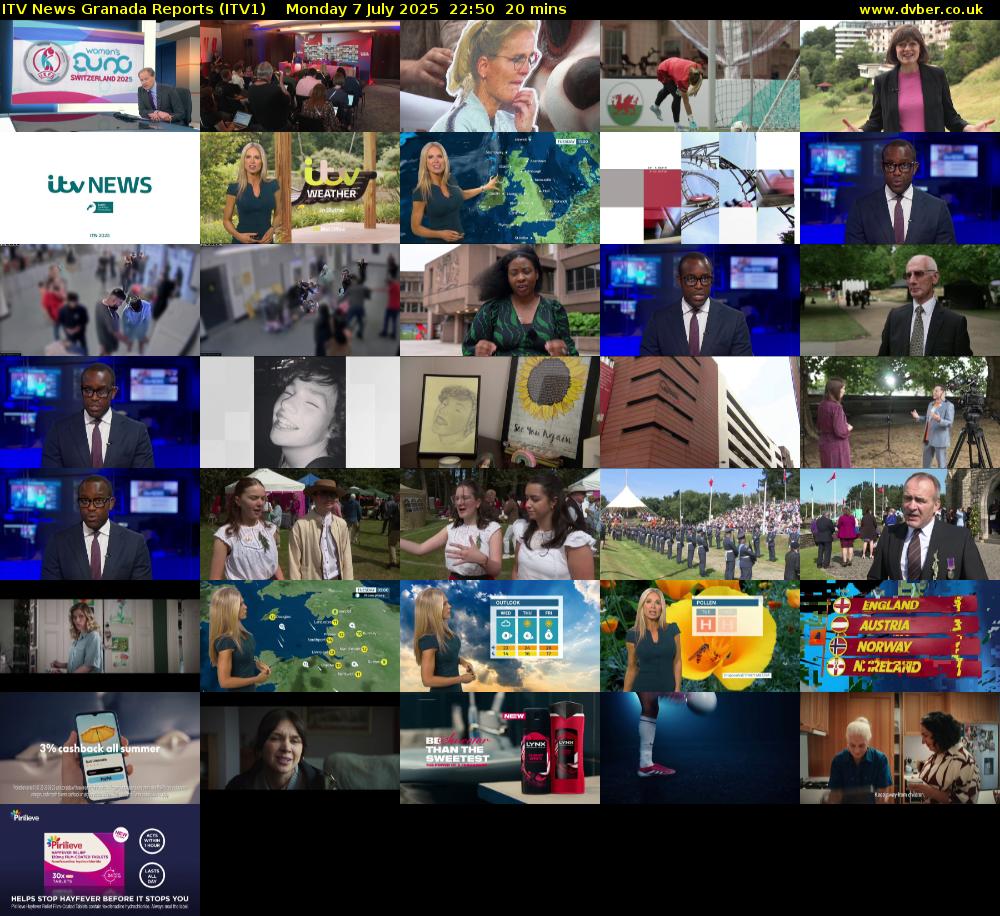 ITV News Granada Reports (ITV1) Monday 7 July 2025 22:50 - 23:10