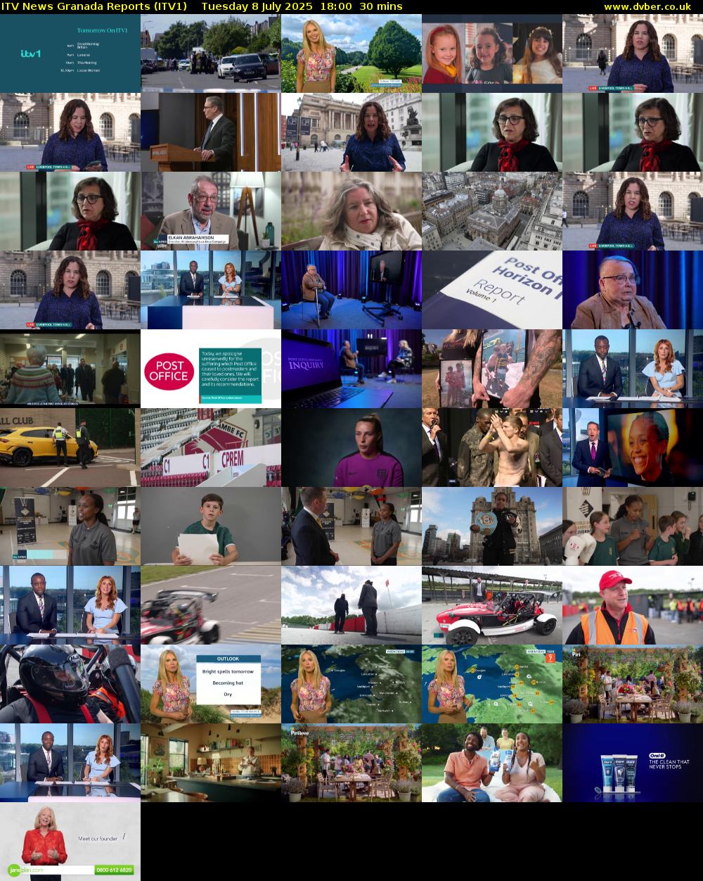ITV News Granada Reports (ITV1) Tuesday 8 July 2025 18:00 - 18:30