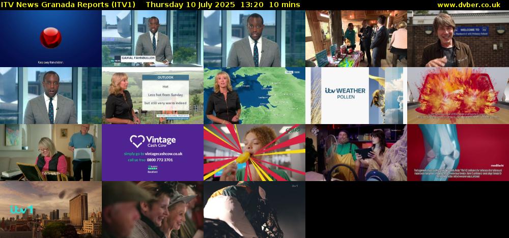 ITV News Granada Reports (ITV1) Thursday 10 July 2025 13:20 - 13:30