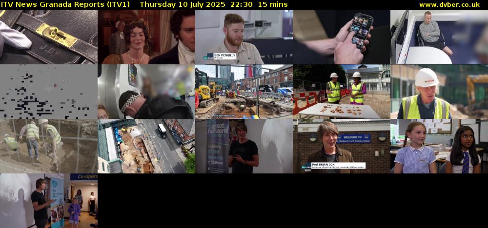 ITV News Granada Reports (ITV1) Thursday 10 July 2025 22:30 - 22:45