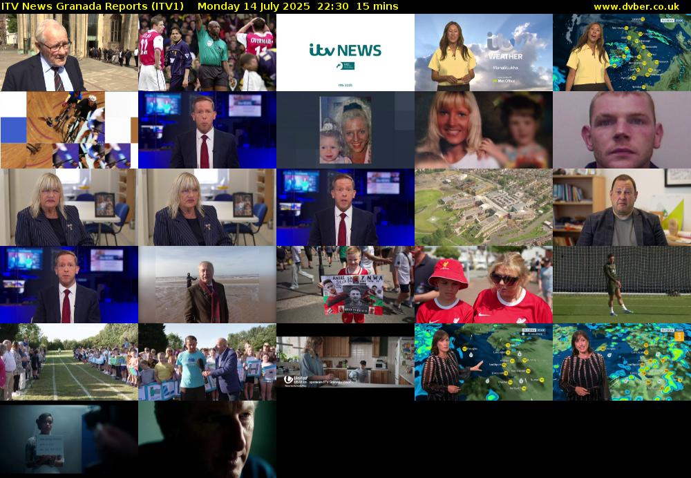 ITV News Granada Reports (ITV1) Monday 14 July 2025 22:30 - 22:45