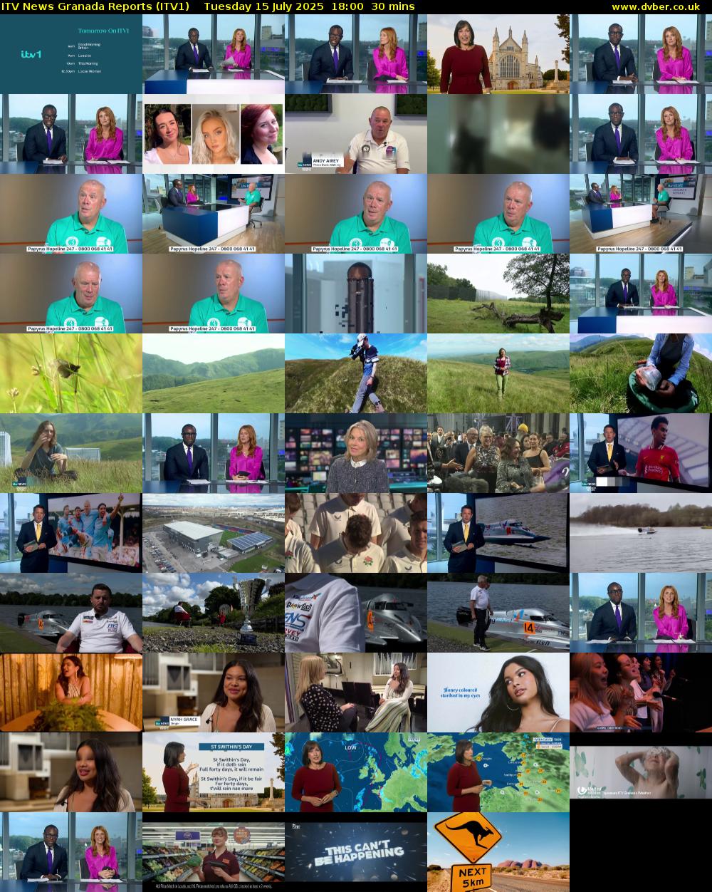 ITV News Granada Reports (ITV1) Tuesday 15 July 2025 18:00 - 18:30