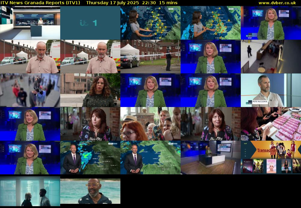 ITV News Granada Reports (ITV1) Thursday 17 July 2025 22:30 - 22:45