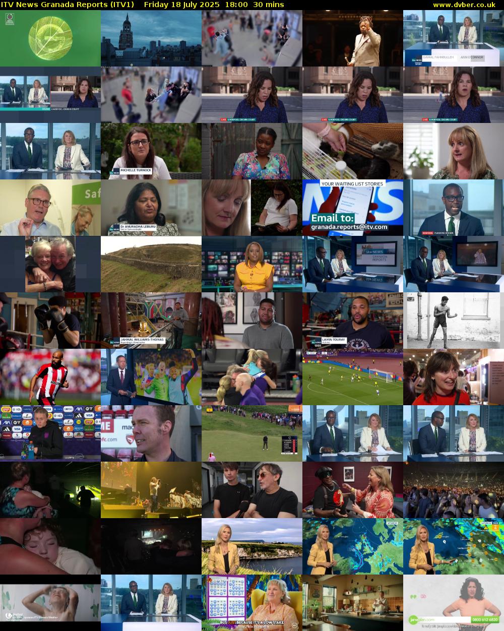 ITV News Granada Reports (ITV1) Friday 18 July 2025 18:00 - 18:30