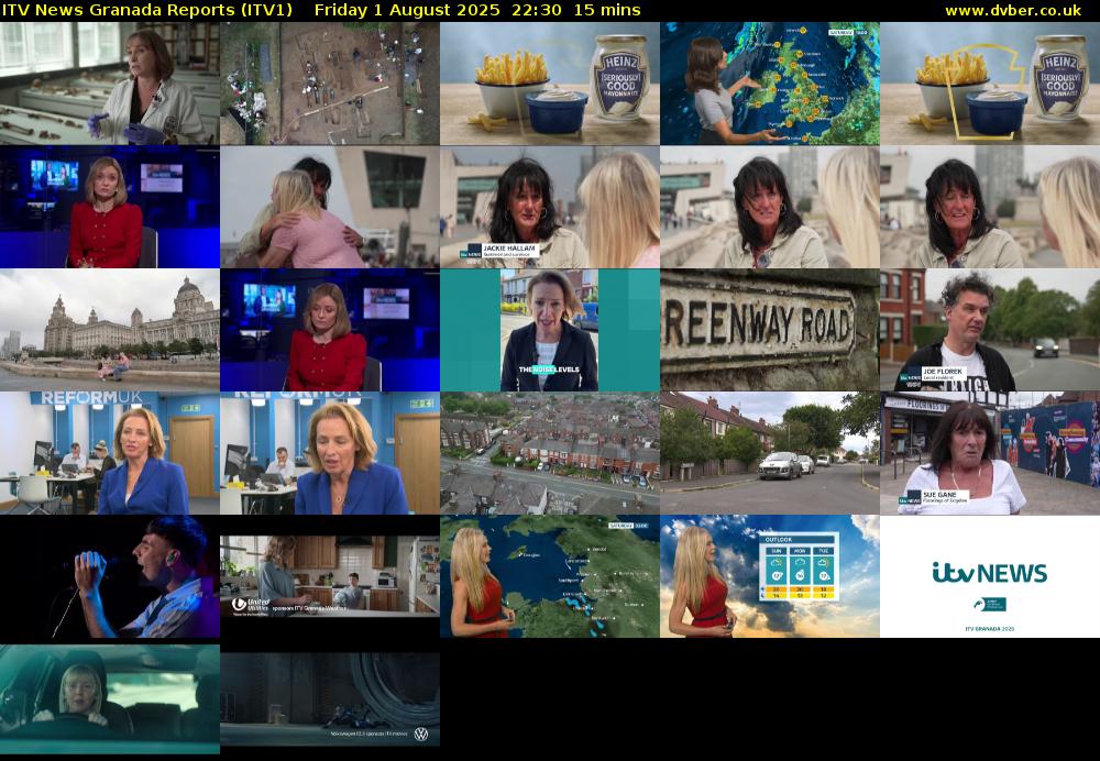 ITV News Granada Reports (ITV1) Friday 1 August 2025 22:30 - 22:45