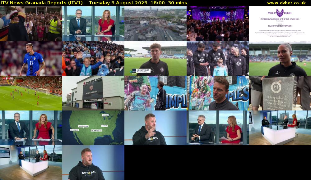 ITV News Granada Reports (ITV1) Tuesday 5 August 2025 18:00 - 18:30