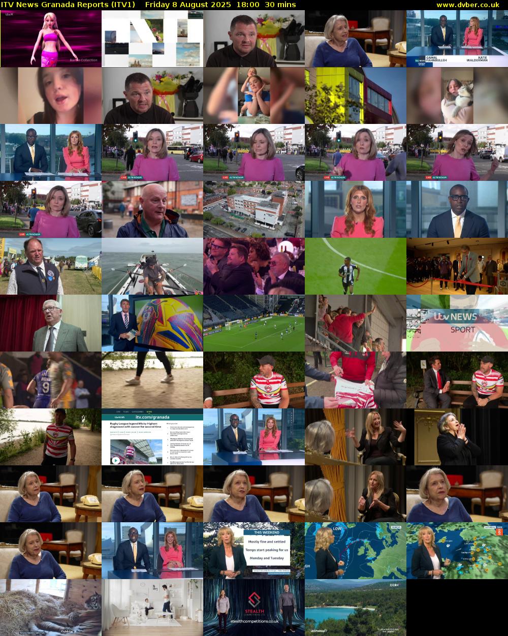 ITV News Granada Reports (ITV1) Friday 8 August 2025 18:00 - 18:30