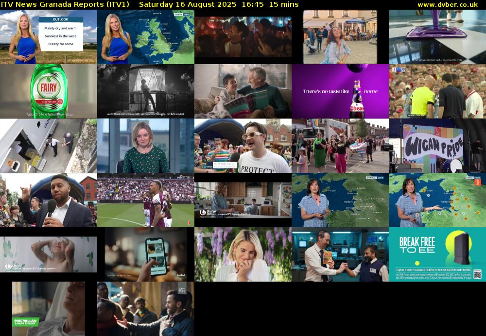 ITV News Granada Reports (ITV1) Saturday 16 August 2025 16:45 - 17:00