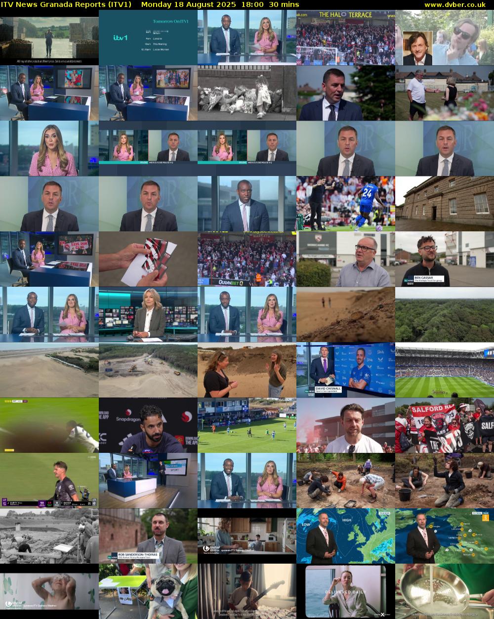 ITV News Granada Reports (ITV1) Monday 18 August 2025 18:00 - 18:30