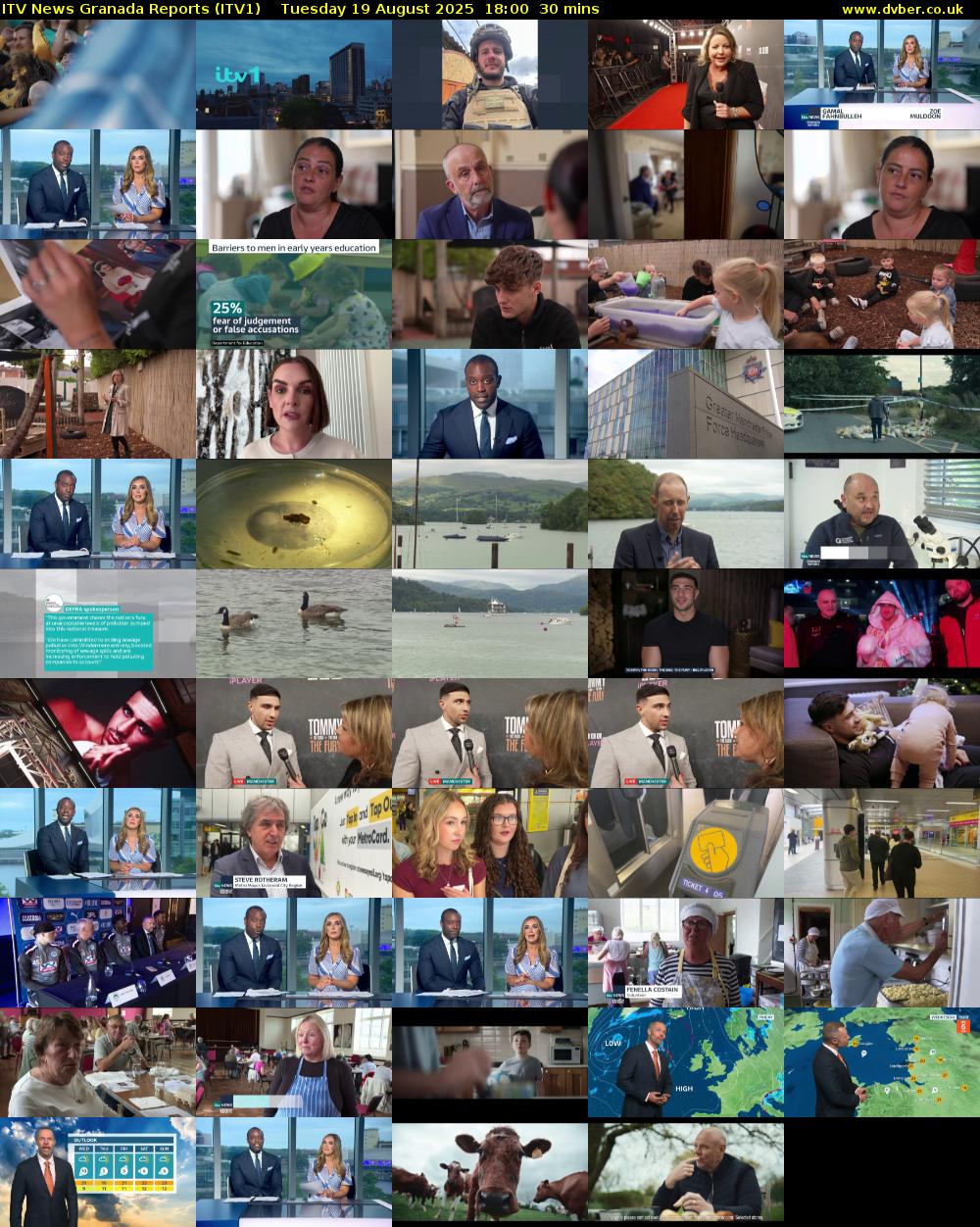 ITV News Granada Reports (ITV1) Tuesday 19 August 2025 18:00 - 18:30
