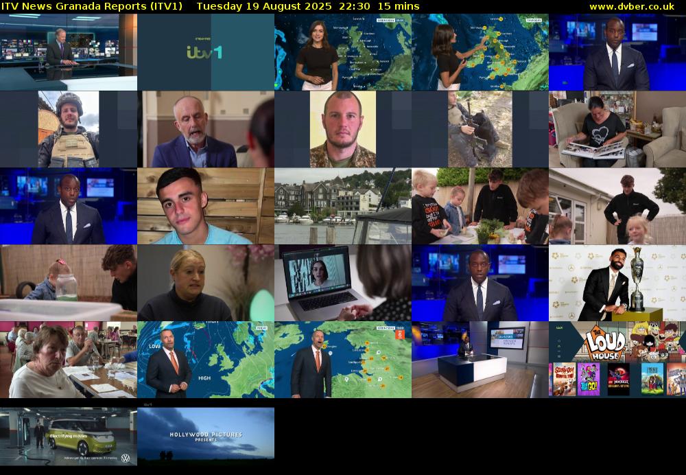 ITV News Granada Reports (ITV1) Tuesday 19 August 2025 22:30 - 22:45