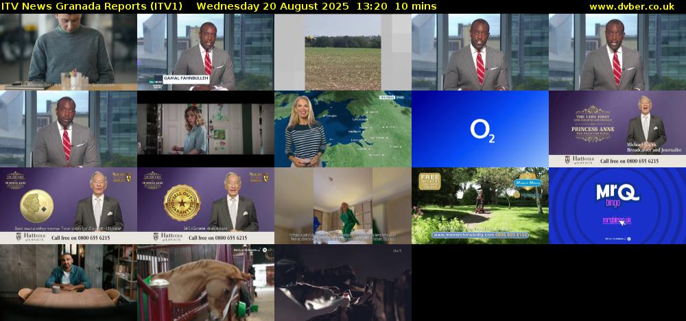 ITV News Granada Reports (ITV1) Wednesday 20 August 2025 13:20 - 13:30