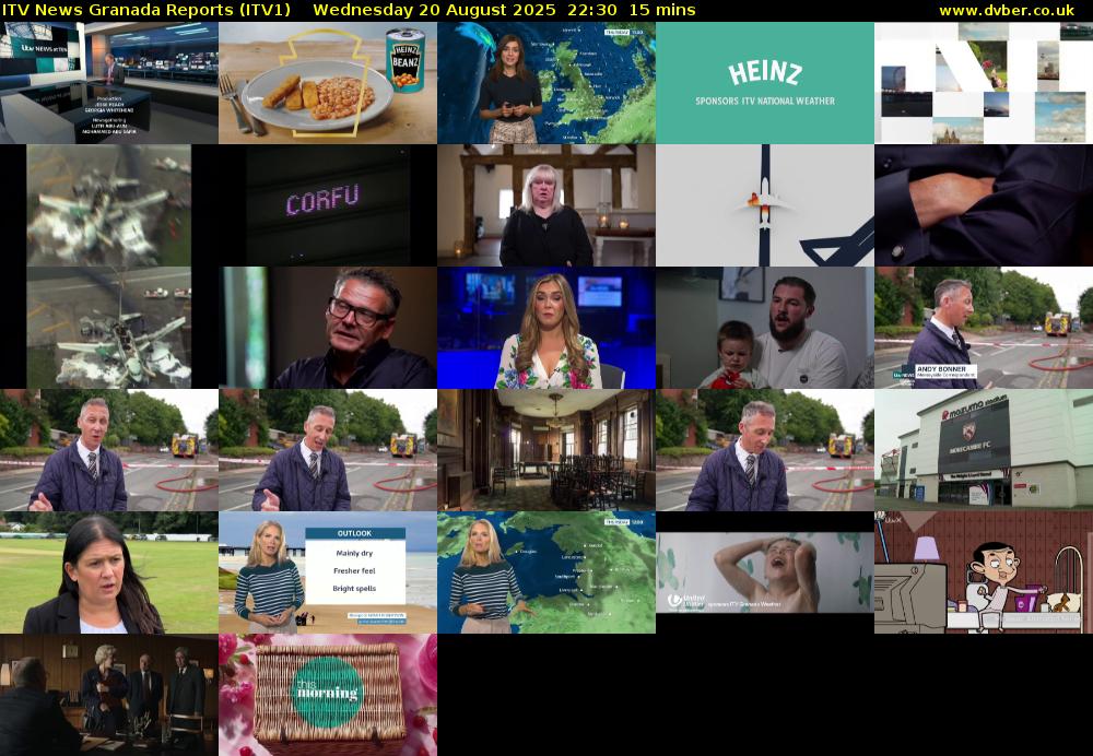 ITV News Granada Reports (ITV1) Wednesday 20 August 2025 22:30 - 22:45