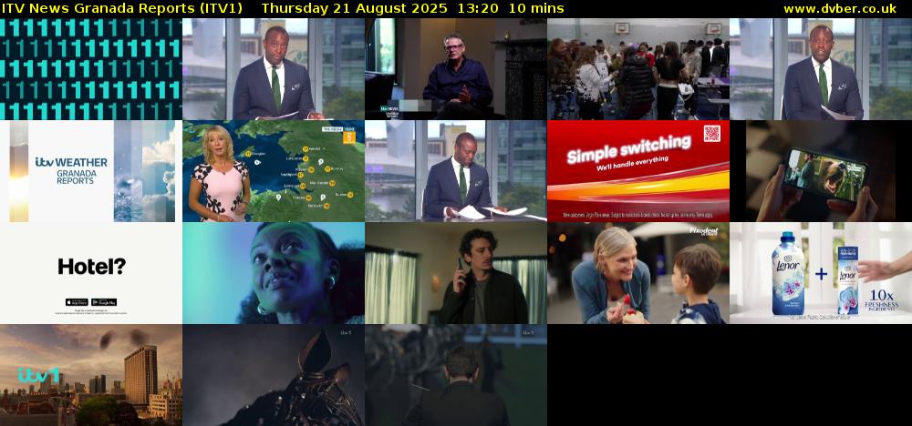 ITV News Granada Reports (ITV1) Thursday 21 August 2025 13:20 - 13:30