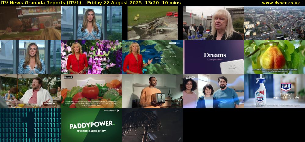 ITV News Granada Reports (ITV1) Friday 22 August 2025 13:20 - 13:30