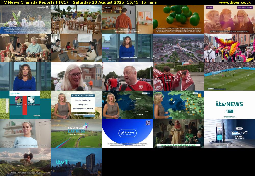 ITV News Granada Reports (ITV1) Saturday 23 August 2025 16:45 - 17:00