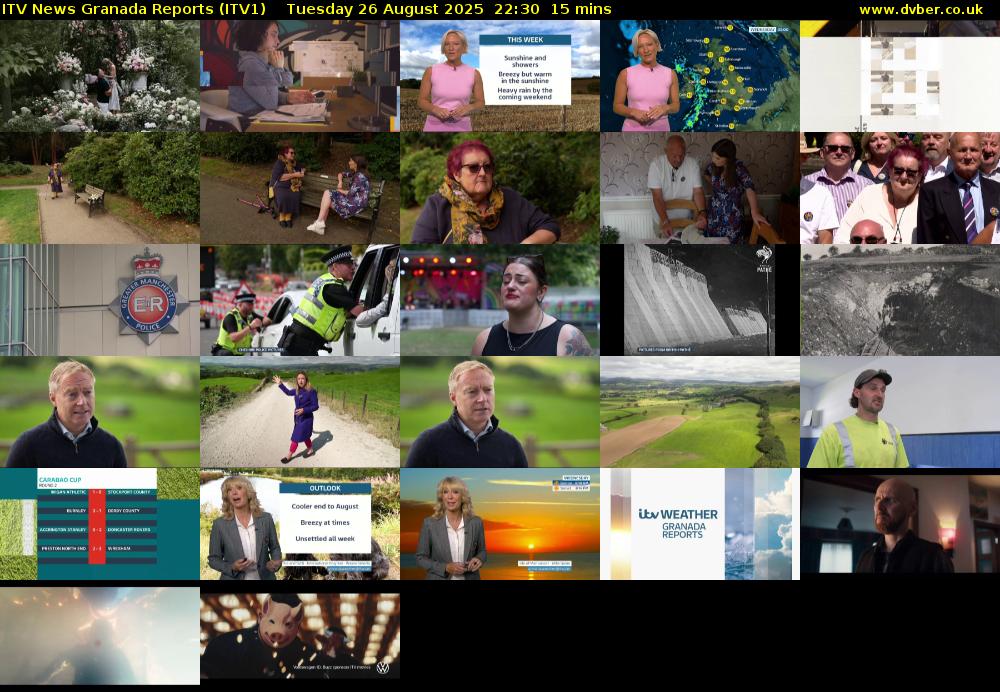 ITV News Granada Reports (ITV1) Tuesday 26 August 2025 22:30 - 22:45