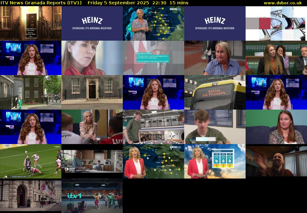 ITV News Granada Reports (ITV1) Friday 5 September 2025 22:30 - 22:45