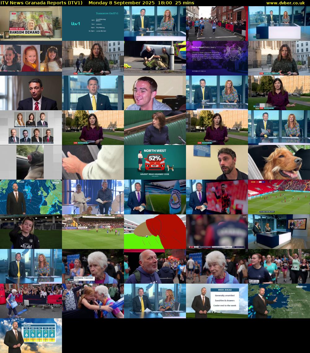 ITV News Granada Reports (ITV1) Monday 8 September 2025 18:00 - 18:25