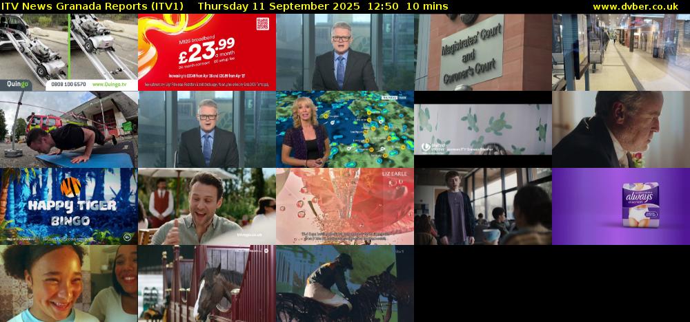 ITV News Granada Reports (ITV1) Thursday 11 September 2025 12:50 - 13:00