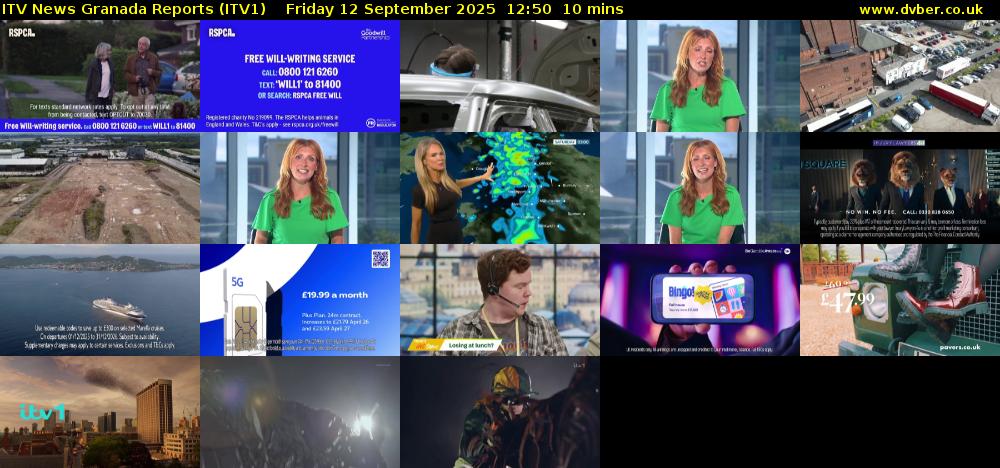 ITV News Granada Reports (ITV1) Friday 12 September 2025 12:50 - 13:00