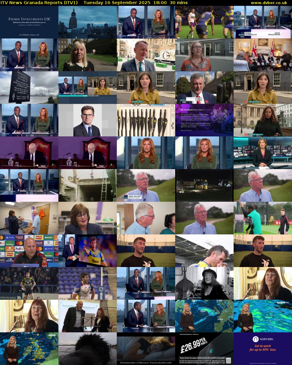 ITV News Granada Reports (ITV1) Tuesday 16 September 2025 18:00 - 18:30