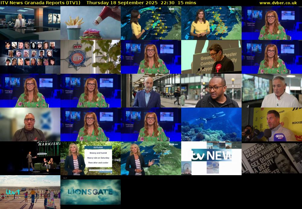 ITV News Granada Reports (ITV1) Thursday 18 September 2025 22:30 - 22:45