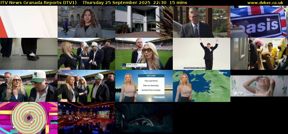 ITV News Granada Reports (ITV1) Thursday 25 September 2025 22:30 - 22:45