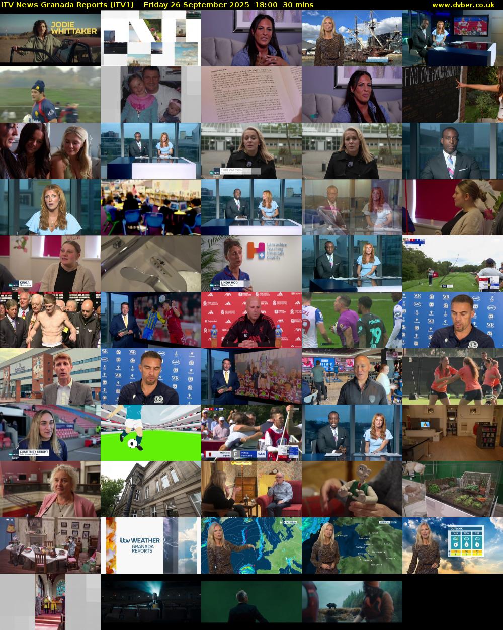ITV News Granada Reports (ITV1) Friday 26 September 2025 18:00 - 18:30