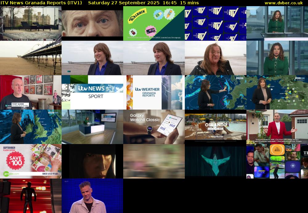 ITV News Granada Reports (ITV1) Saturday 27 September 2025 16:45 - 17:00