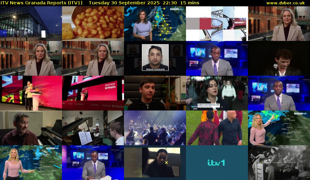 ITV News Granada Reports (ITV1) Tuesday 30 September 2025 22:30 - 22:45