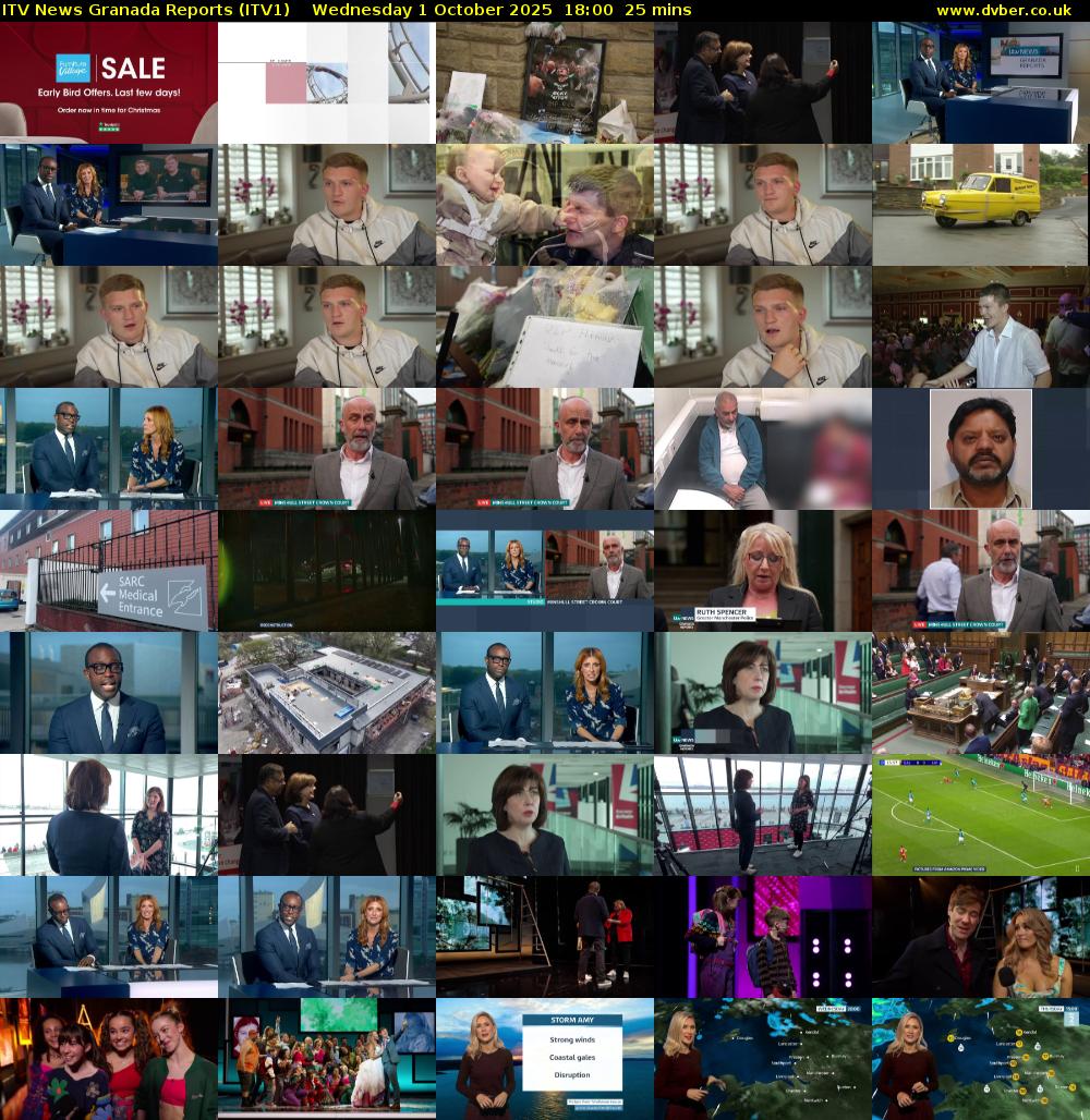 ITV News Granada Reports (ITV1) Wednesday 1 October 2025 18:00 - 18:25