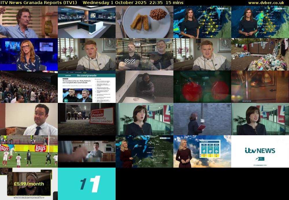 ITV News Granada Reports (ITV1) Wednesday 1 October 2025 22:35 - 22:50