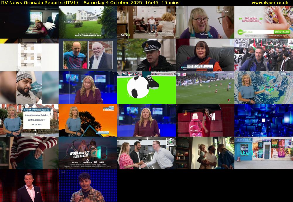 ITV News Granada Reports (ITV1) Saturday 4 October 2025 16:45 - 17:00