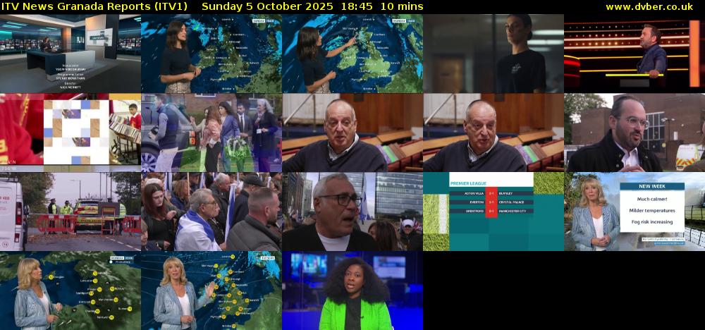 ITV News Granada Reports (ITV1) Sunday 5 October 2025 18:45 - 18:55
