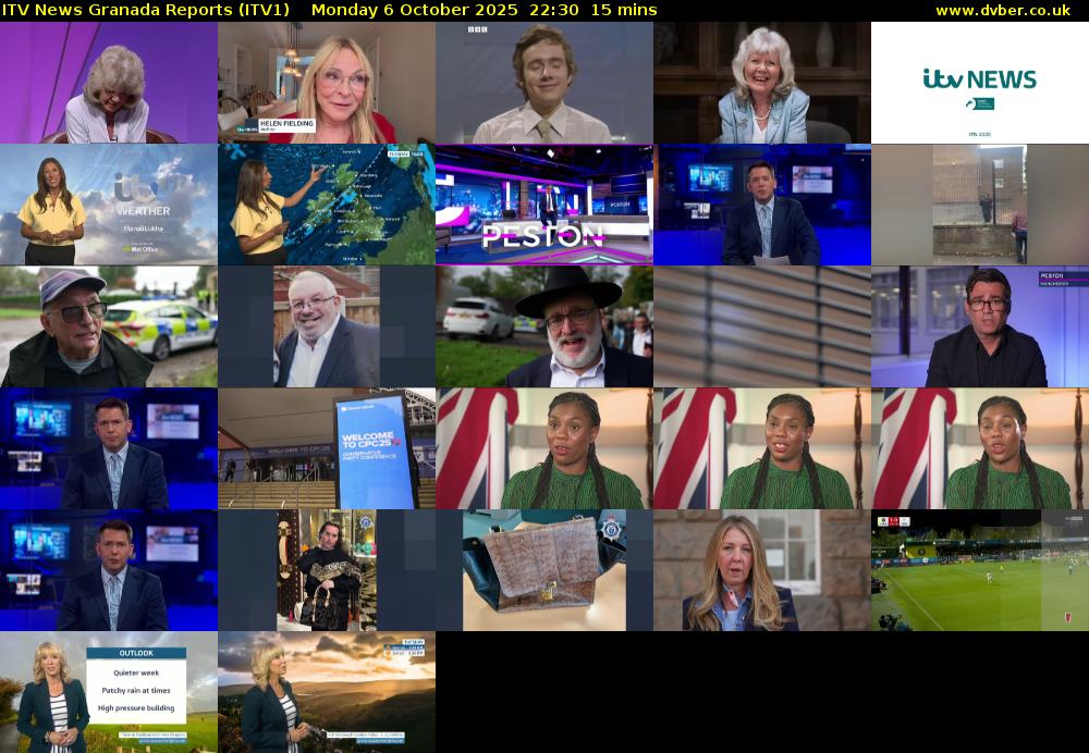 ITV News Granada Reports (ITV1) Monday 6 October 2025 22:30 - 22:45