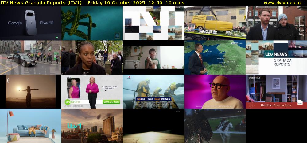 ITV News Granada Reports (ITV1) Friday 10 October 2025 12:50 - 13:00