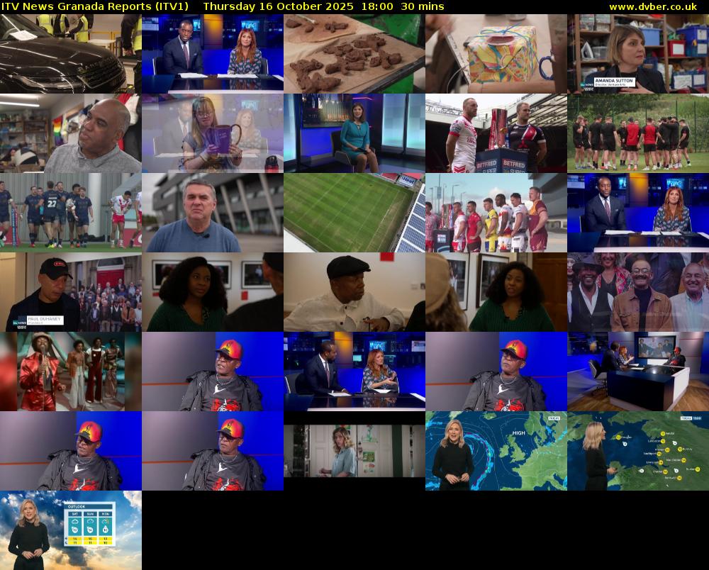 ITV News Granada Reports (ITV1) Thursday 16 October 2025 18:00 - 18:30