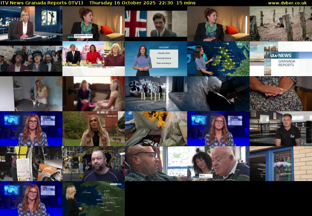 ITV News Granada Reports (ITV1) Thursday 16 October 2025 22:30 - 22:45